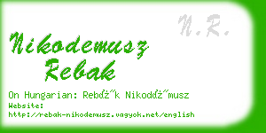 nikodemusz rebak business card